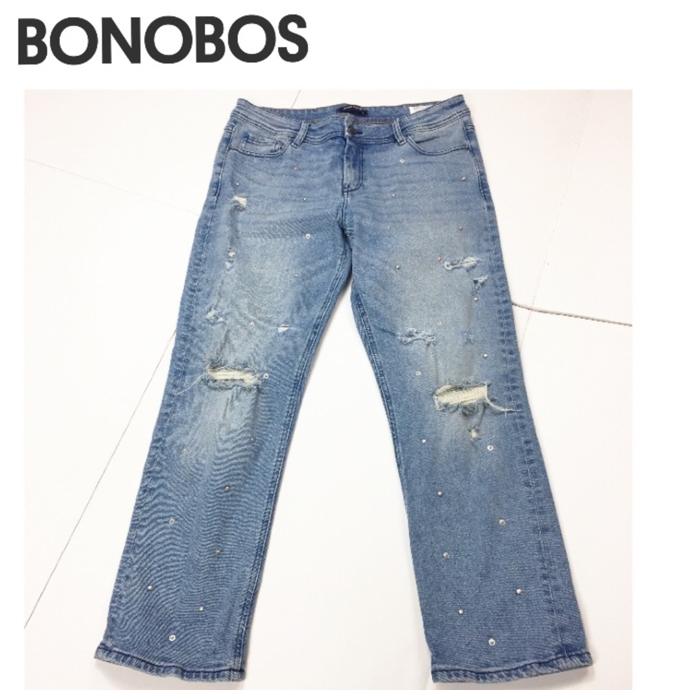Bonobos BLISSAO Ripped Studded Regular Fit Crop